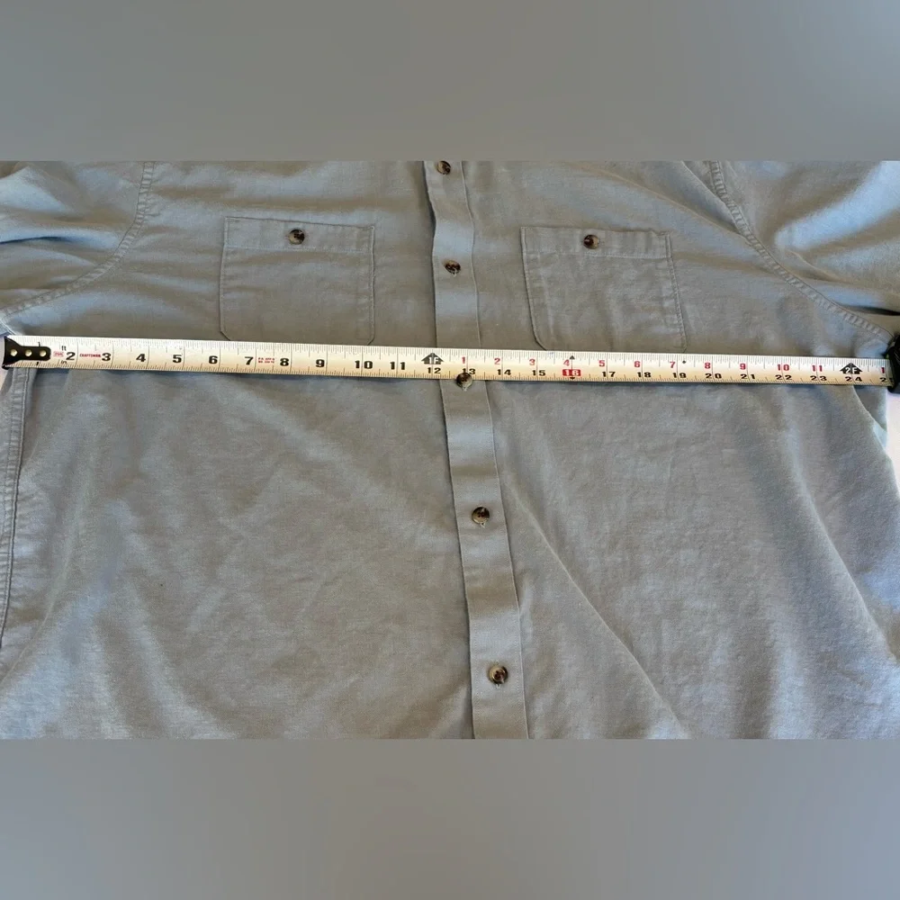 TRAVIS MATHEW Men’s Cloud Flannel Blue Collared Button Up Like New‎ Size XXL
